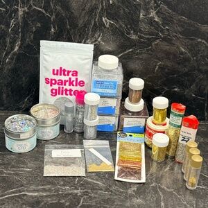 Silver, Gold & Bronze Glitter Lot
